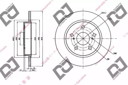 Тормозной диск DJ PARTS BD1414